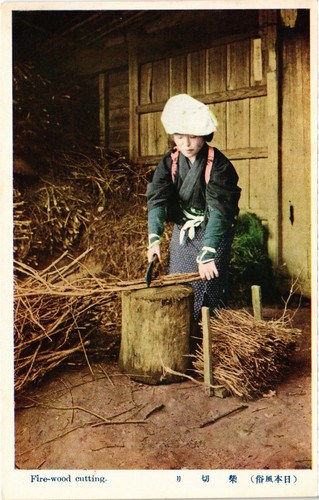 Japan fire wood cutting - japan,