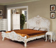 Masterpiece 6ft6 White Emperor Rococo Bed with slats from manufacturer 78341