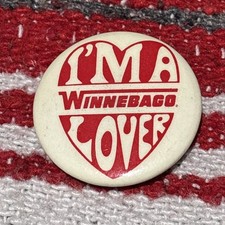 Vintage I’m A Winnebago Lover Pin 1-3/4" RV Camper Motorhome Collectible