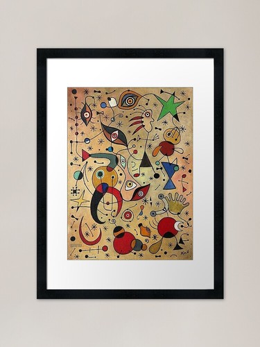 Joan miro framed art print - art,