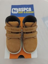 TIMBERLAND Toddle Tracks Toddler Boots Mid Hook & Loop Brown  Size Uk 6 Infants