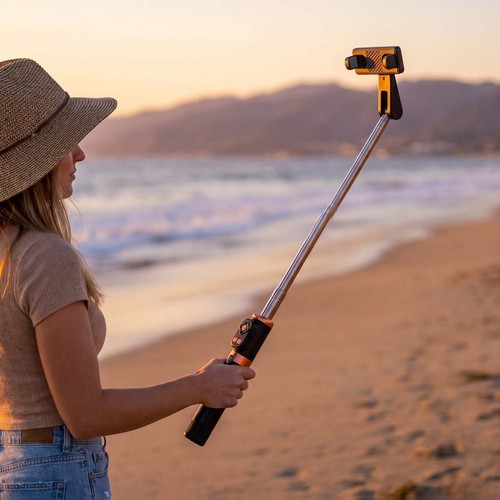 Compact portable selfie - selfie, stick
