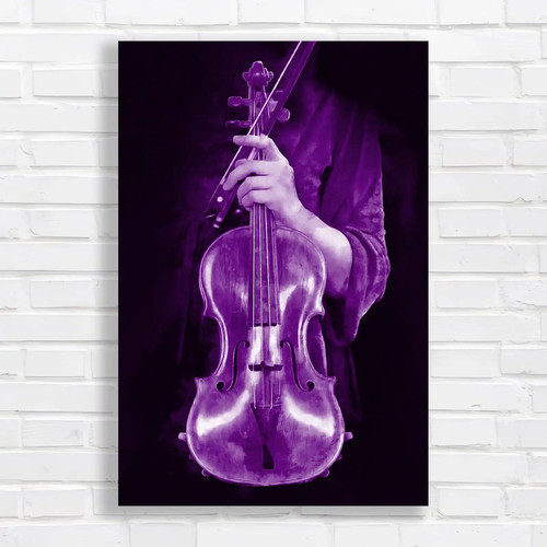 Violin and bow - bow, purple