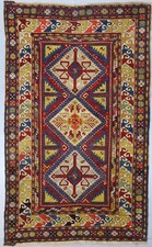 Antique caucasian kazak rug - antique,