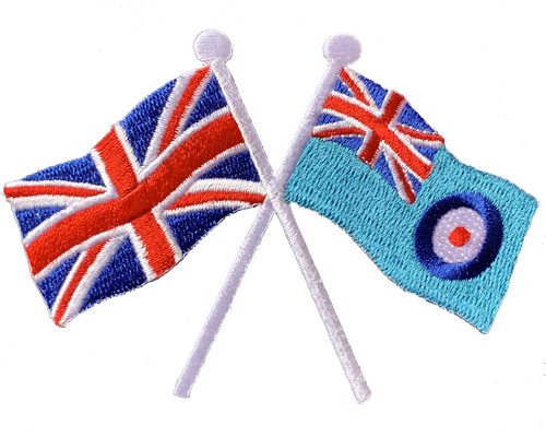Raf ensign and union jack - and,