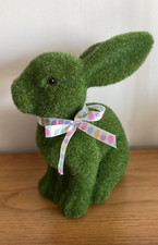 Flocked Green Rabbit Bunny