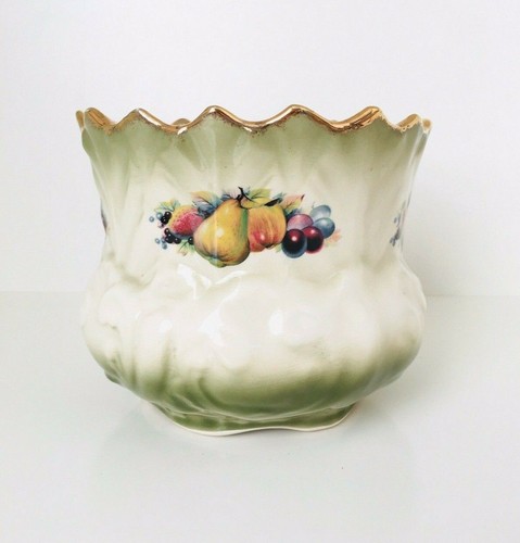 Large green planter - green, vtg