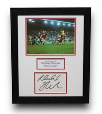 MICHAEL THOMAS Framed Arsenal 1989 SIGNED Autograph Photo Memorabilia + COA AFC.