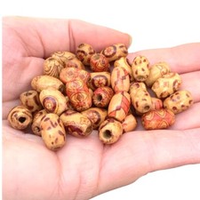  Mixed brown patterned bead 50