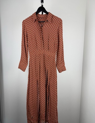 Topshop brown white polka - topshop,