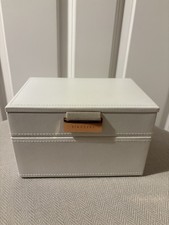 Stackers Small Jewellery Box - White & Rose Gold