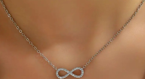 Silver infinity pendant - silver,