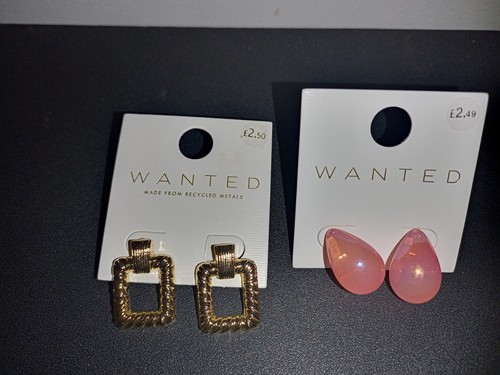 Twin pack wanted earings gold - twin,