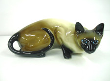 Ceramic Siamese Cat  Vintage Ornament Collectible #G4