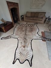 Taxidermy Burchells Zebra Black White XL skin hide rug Interior Design Statement