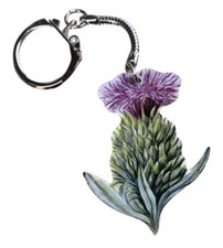 Scottish thistle keyring - scottish,