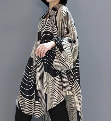 Ladies blouse black cream - ladies,