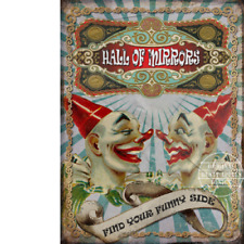 Vintage Traditional  Fairground Stalls & Rides Metal Sign  "Hall Of Mirrors"