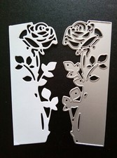 Rose flower stem border edge