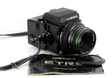 Bronica ETRS Medium Format 75mm f/2.8 Lens 120 Back  Waist Level Finder