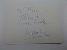 4.5" x 3.5" CARD SIGNED BY