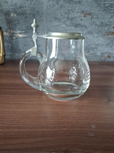 Vintage beer stein tall with - beer,