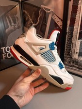 Jordan 4 What The White/Military Blue/Fire Red/Black/Grey CI1184-146 UK 9
