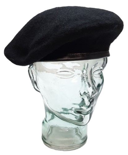 Black wool military - black,