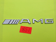 USED Genuine Mercedes AMG silver chrome Plastic rear lettering Badge Emblem