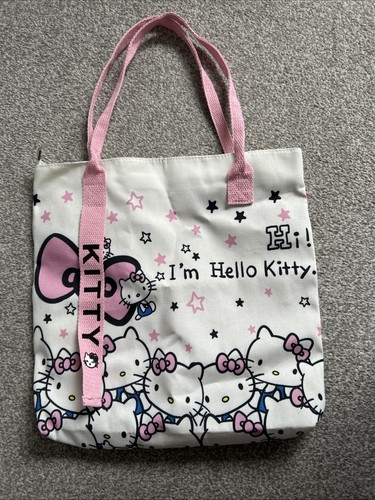 Hello kitty canvas tote bag - hello,