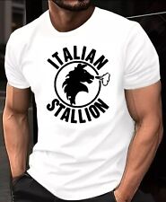 Italian Stallion Inspired by Rocky Balboa Printed T-Shirt 2 Colours 100% Cotton 
