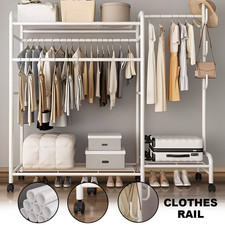 Heavy duty double clothes - clothes, rail