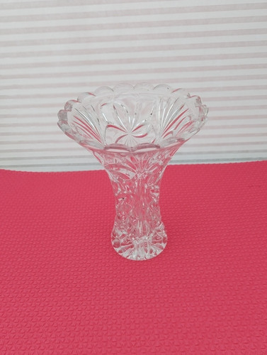 Elegant cut glass flower vase - elegant,