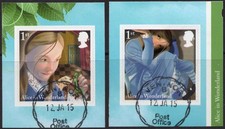 2015 SG3668/9 Alice in Wonderland Self-adhesive Used