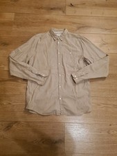Norse Projects Anton Brushed Flannel Beige Pocket Work Shirt Button Down Medium