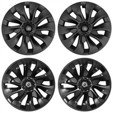 4PCS 18" Wheel Cover Hubcaps Rim Cover Matte Black For Tesla Model 3 2017-2023