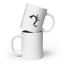 Tribal Dragon - White Glossy