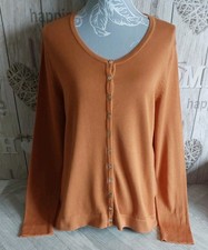 Vintage Peter Hahn Ladies UK 18 Supima Cotton Long Sleeve Button Up Cardigan