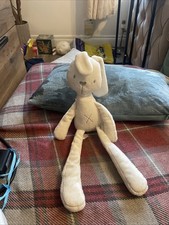 mamas & and papas Cream Millie & Boris Bunny Rabbit Comforter 16” Hug Toy