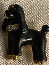 Vintage black poodle dog