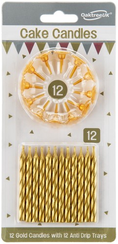 Birthday candles with holders - candles,