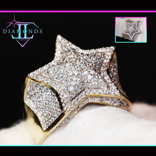 Gold iced out - out, star