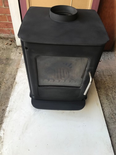 Wood burning stove - burning,