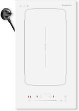 Karienvir White Induction Hob 30cm, 2 Zones Induction Cooktop With Extended Zone