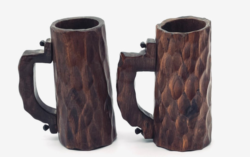 Vintage carved wood - (2),