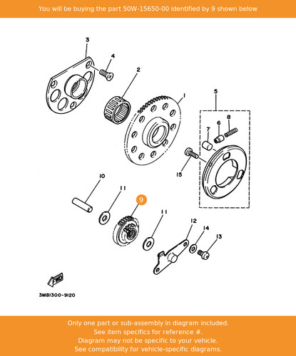 Yamaha idle gear assy - yamaha,