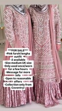 Pink farshi lengha wedding - lengha,