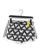 Adidas Women's Shorts S Black Geometric 100% Polyester Sweat New with tags