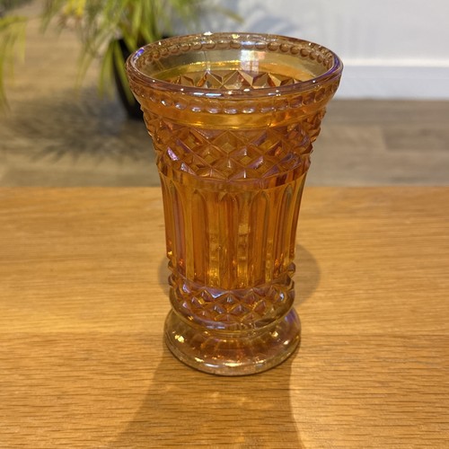 Carnival glass vase - glass,