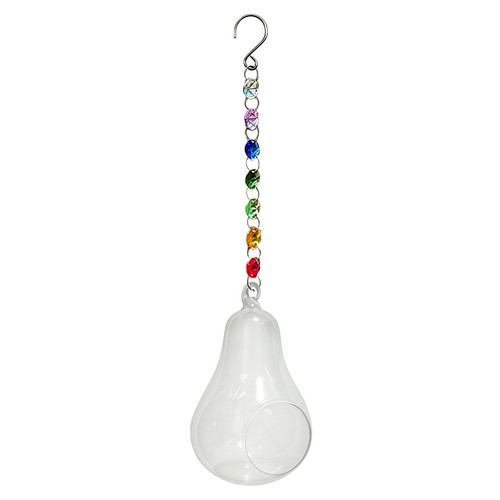 Hanging clear glass bird - clear,